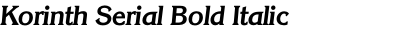 Korinth Serial Bold Italic